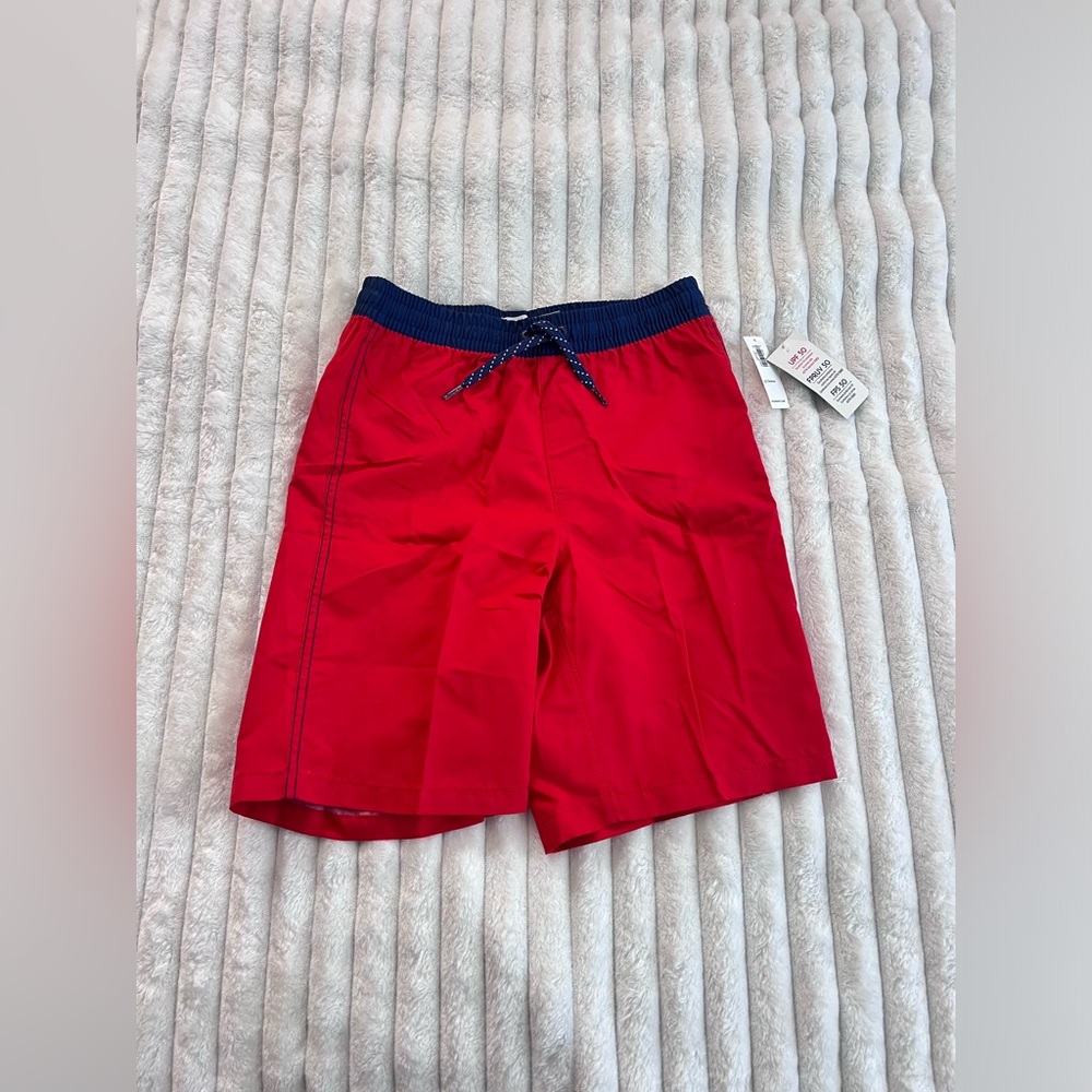 NWT Youth Red Old Navy Swim Trunks S L 10-12